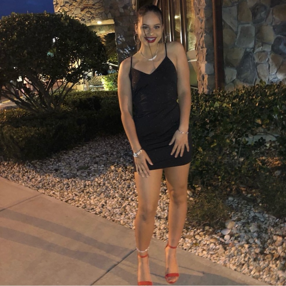 Black Sparkly Mini Dress